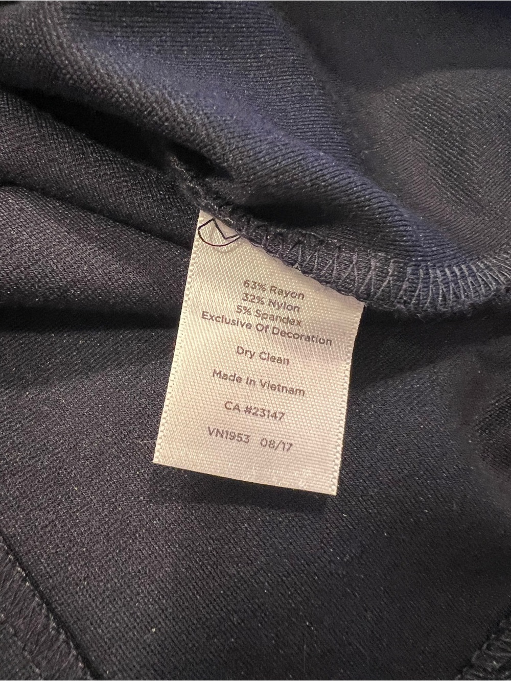 Talbots Navy Dress with White Scalloped Trim - Picture 7 of 7